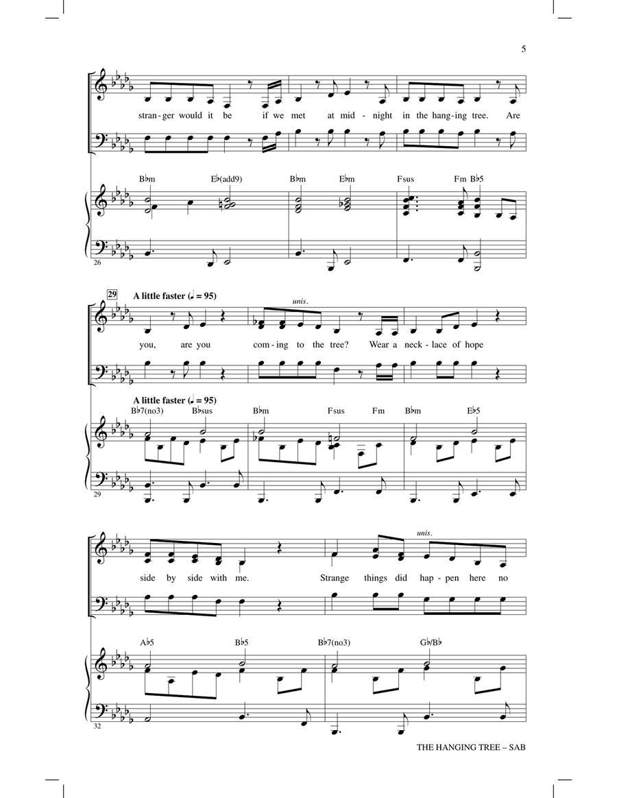 The Hanging Tree (arr. Mark Brymer) 3-Part scores gallery preview page 4