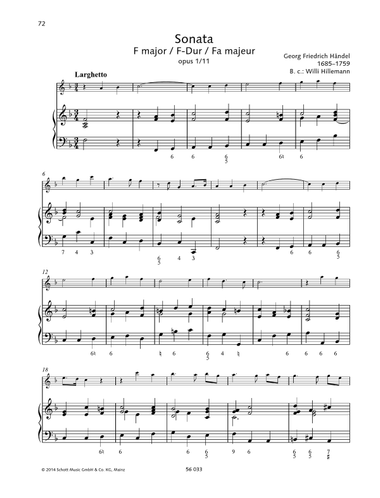 Sonata F major, Op. 1 No. 11