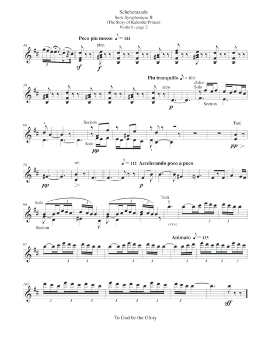 Scheherazade II, The Story of Kalender Prince Chamber Orchestra scores gallery preview page 4