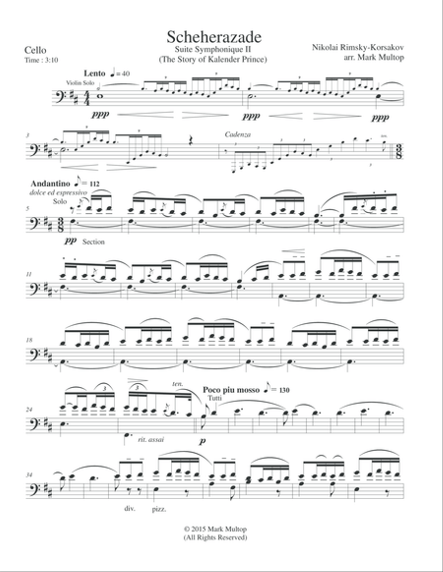 Scheherazade II, The Story of Kalender Prince Chamber Orchestra scores gallery preview page 5