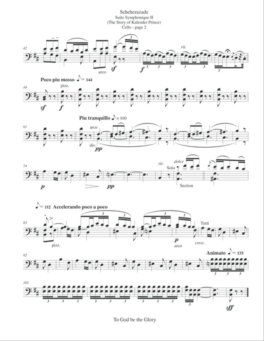 Scheherazade II, The Story of Kalender Prince Chamber Orchestra scores gallery preview page 6