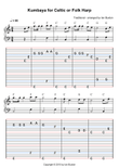 Kumbaya for Celtic or Folk Harp with Chords