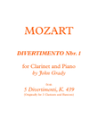 DIVERTIMENTO Nbr. 1 for Clarinet and Piano, K. 439