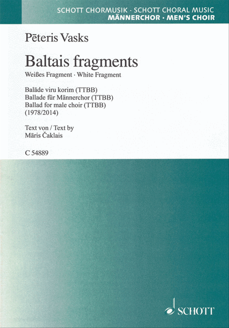 Baltais Fragments - (White Fragment) TTBB scores gallery preview page 1