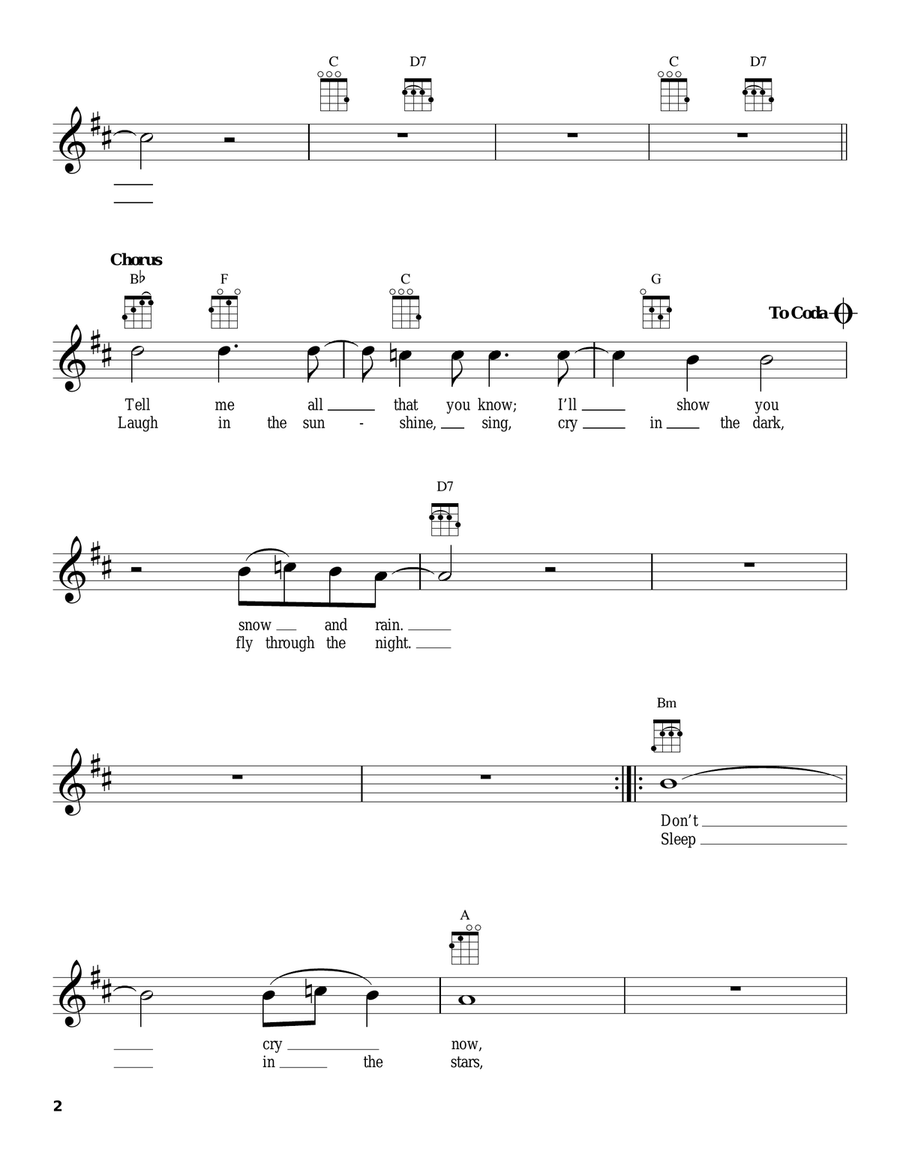 Bird Song Bird Song Ukulele scores gallery preview page 2