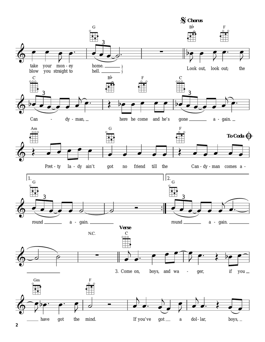 Candyman Candyman Ukulele scores gallery preview page 2