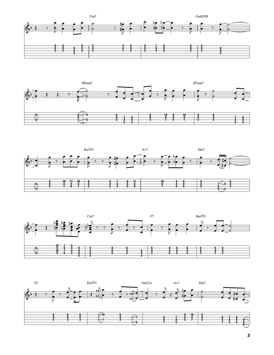 How Insensitive (Insensatez) Electric Guitar scores gallery preview page 3
