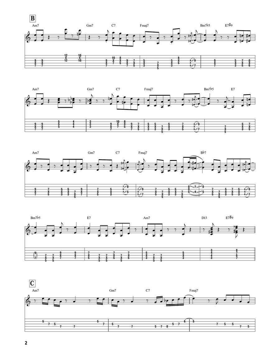 Sunny Sunny Electric Guitar scores gallery preview page 2