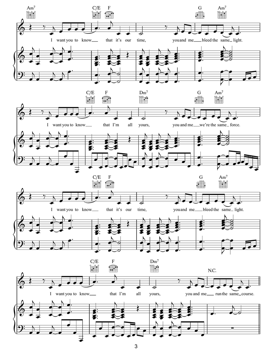 I Want You To Know (featuring Selena Gomez) Piano, Vocal, Guitar scores gallery preview page 3