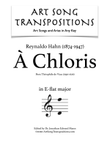 HAHN: À Chloris (transposed to E-flat major)