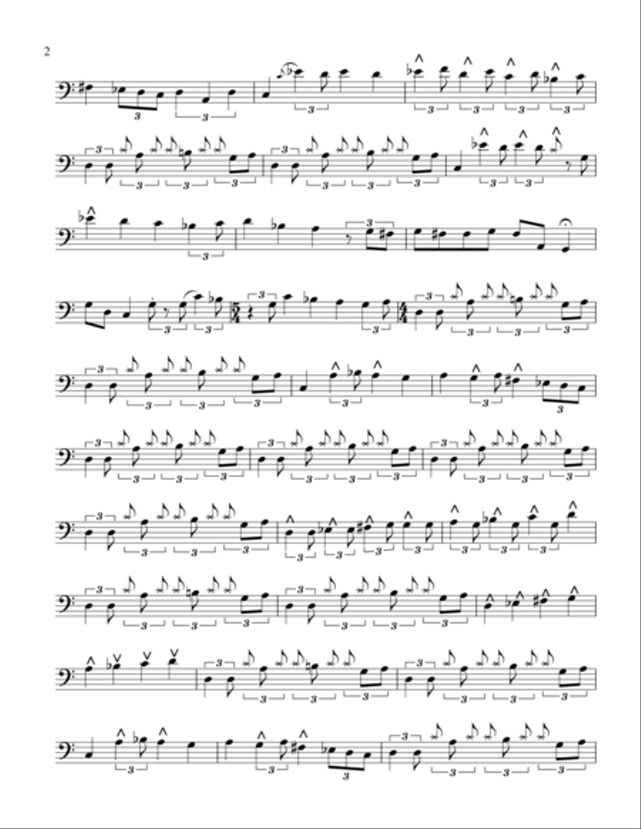 Vranjanka Double Bass scores gallery preview page 2
