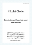 Introduction and Fugue in d-minor (violin and piano)