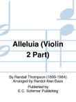 Alleluia (Violin 2 Part)
