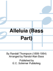 Alleluia (Bass Part)