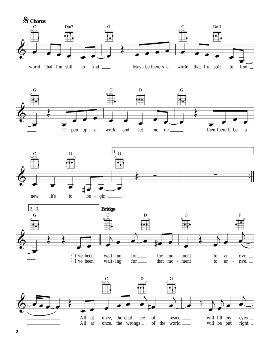 Maybe There's A World Maybe There's A World Ukulele scores gallery preview page 2