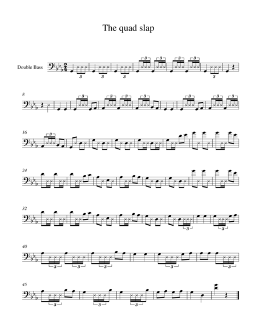 The Quad slap Double Bass scores gallery preview page 1