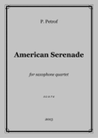 American Serenade - for saxophone quartet