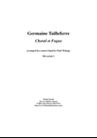 Germaine Tailleferre : Choral et Fugue, arranged for concert band by Paul Wehage - complete set of