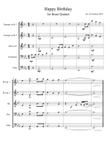 Happy Birthday for Brass Quintet