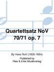 Quartettsatz NoV 70/71 Op. 7