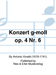 Konzert g-moll Op. 4 Nr. 6