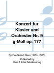 Konzert für Klavier und Orchester No. 9 in g-moll, Op. 177
