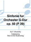 Sinfonie für Orchester G-Dur Op. 50 (P 39)