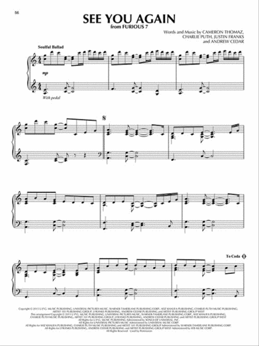 Chart Hits for Piano Solo Piano Solo scores gallery preview page 4