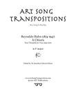 HAHN: À Chloris (transposed to F major)