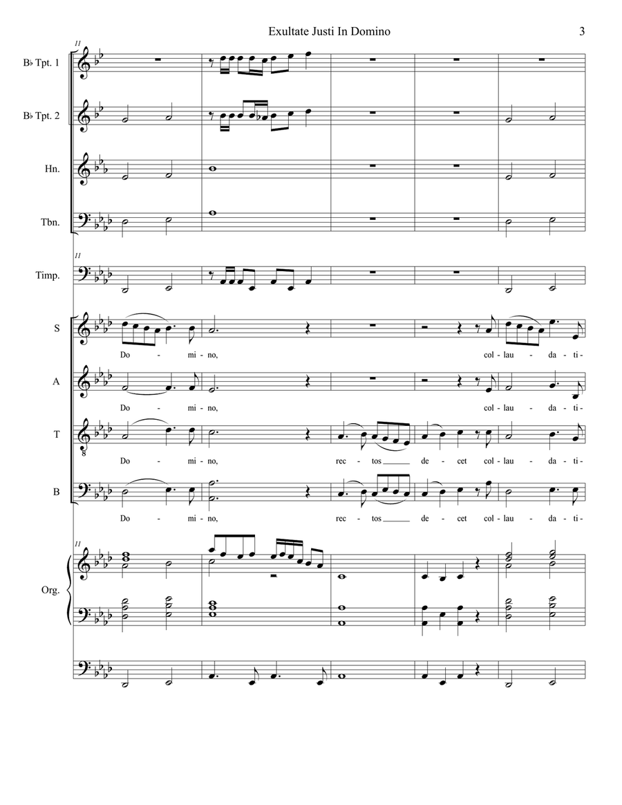 Exultate Justi In Domino 4-Part scores gallery preview page 4
