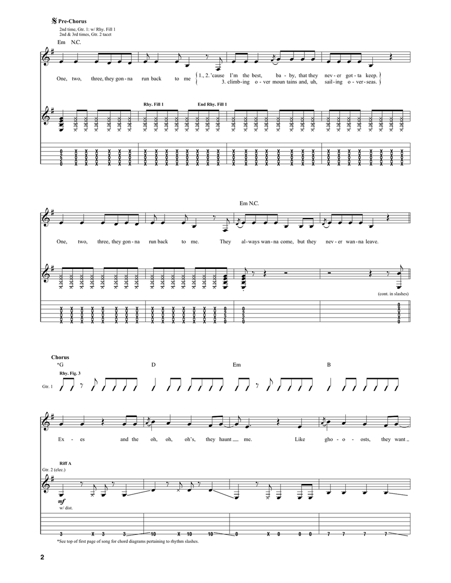 Ex's & Oh's Ex's & Oh's Acoustic Guitar scores gallery preview page 2