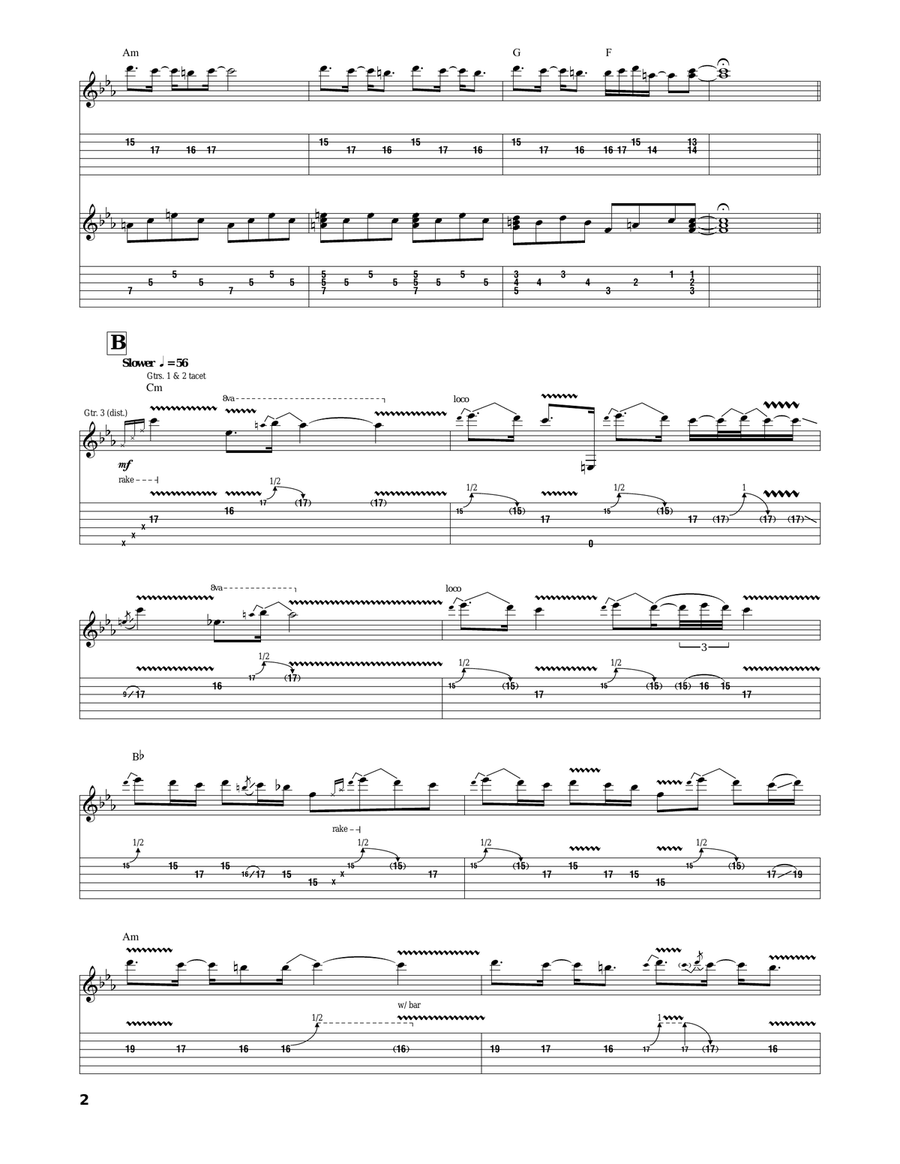Mozart And Madness Mozart And Madness Guitar Tablature scores gallery preview page 2