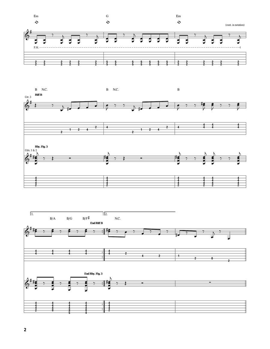 Wizards In Winter Wizards In Winter Guitar Tablature scores gallery preview page 2