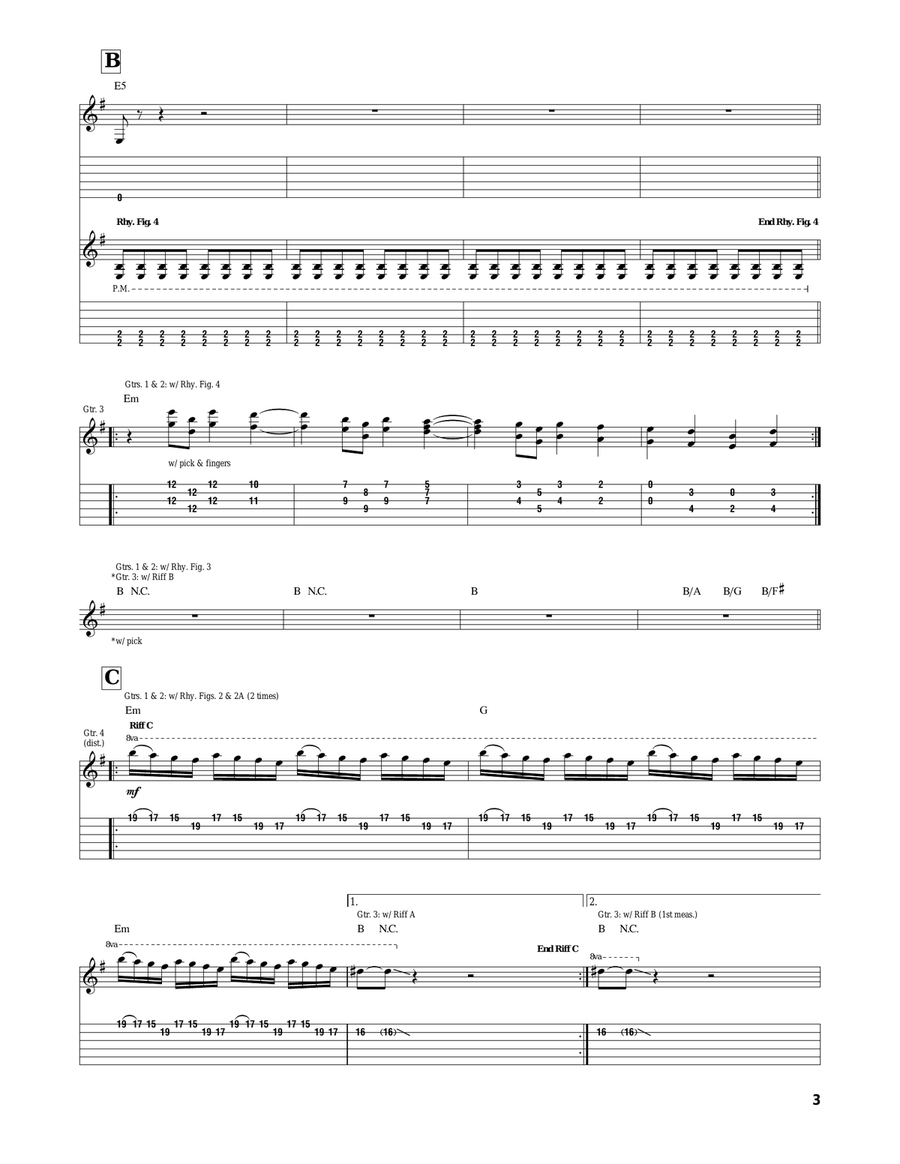 Wizards In Winter Wizards In Winter Guitar Tablature scores gallery preview page 3