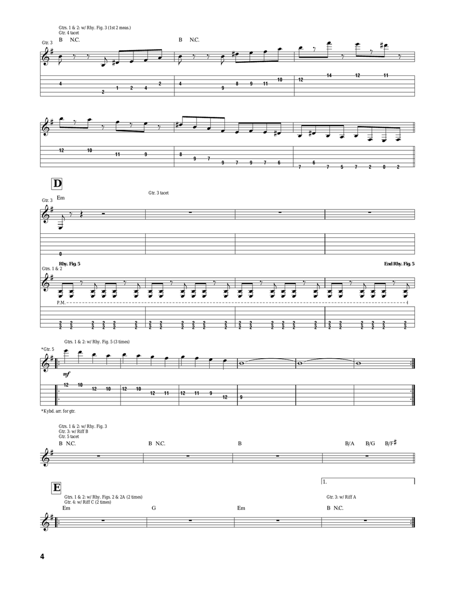 Wizards In Winter Wizards In Winter Guitar Tablature scores gallery preview page 4