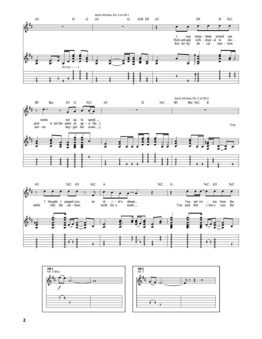 What's The Frequency, Kenneth? Acoustic Guitar scores gallery preview page 2