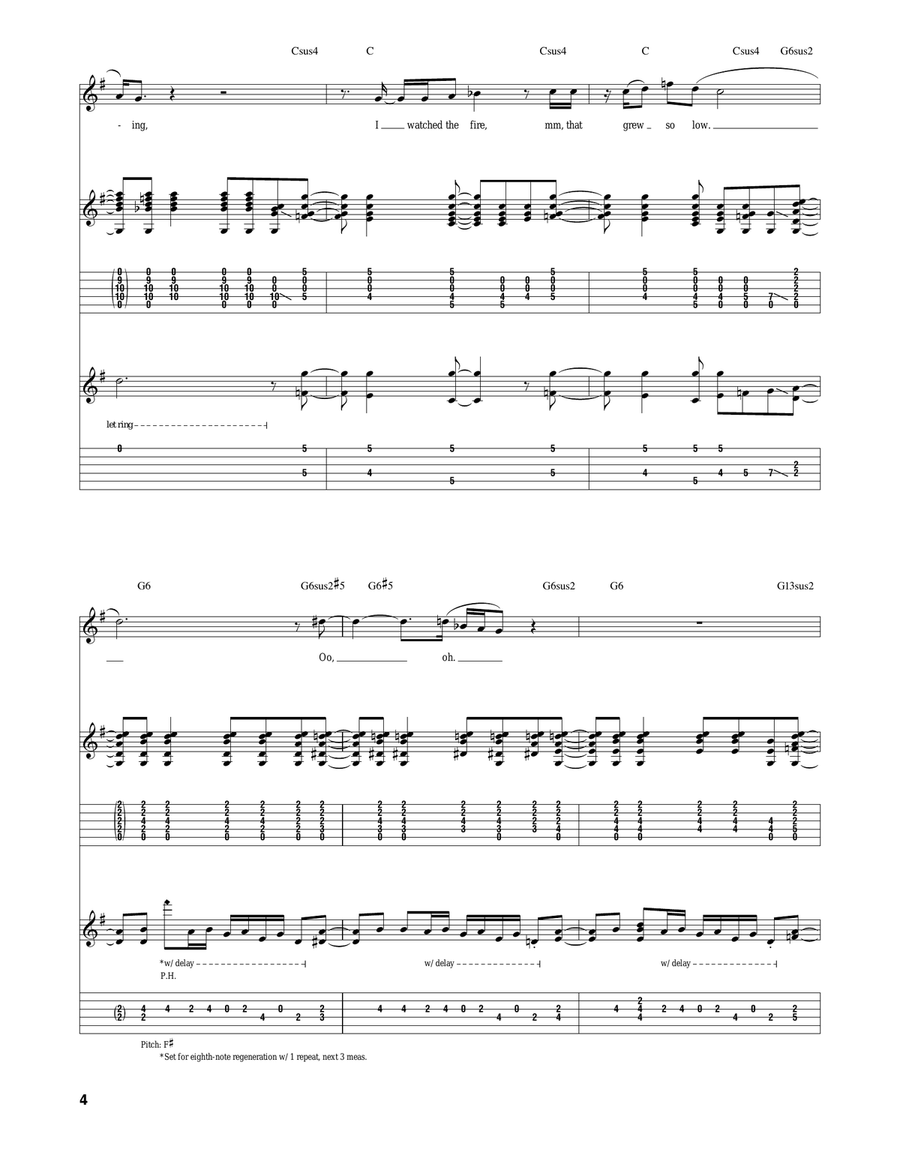 The Rain Song The Rain Song Acoustic Guitar scores gallery preview page 4