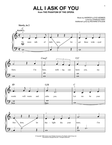 All I Ask Of You (from The Phantom Of The Opera)
