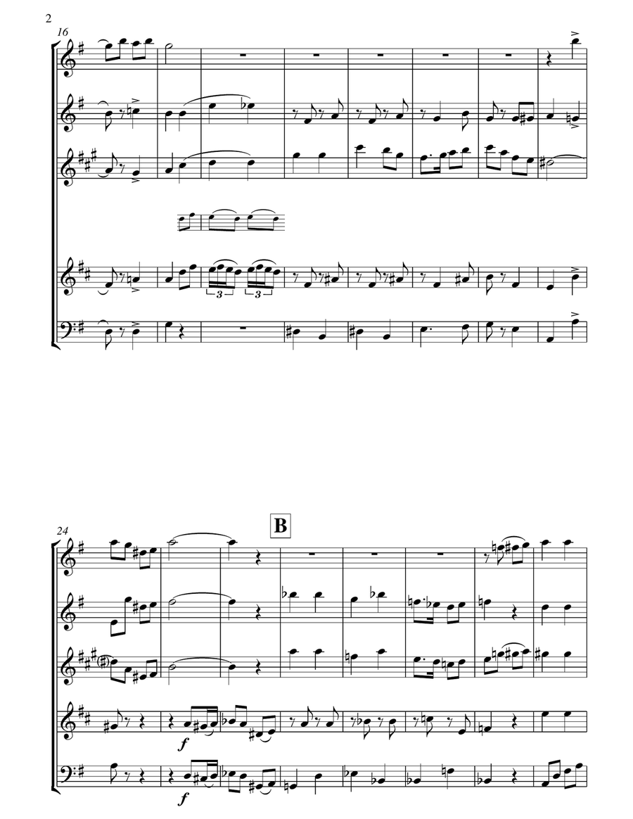 Pack up your Troubles Pack up your Troubles Woodwind Quintet scores gallery preview page 3