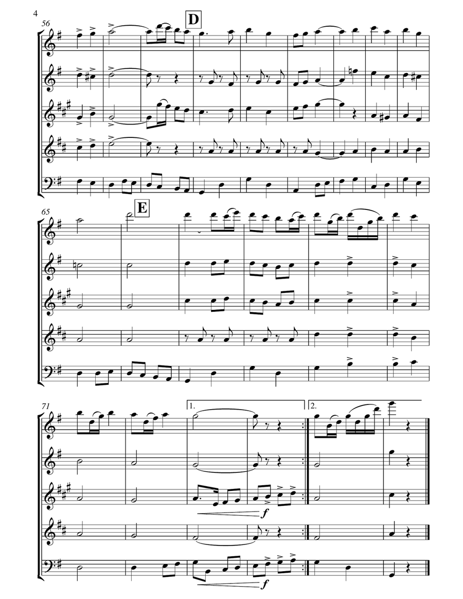 Pack up your Troubles Pack up your Troubles Woodwind Quintet scores gallery preview page 5