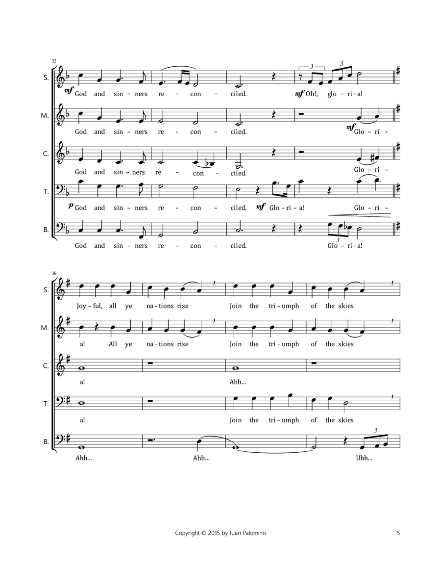 Christmas Medley A Capella (Joy to the World) 4-Part scores gallery preview page 6