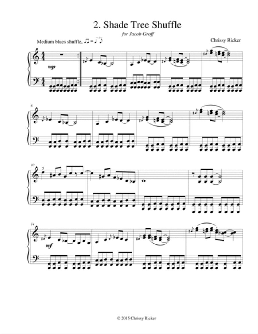 3 Sketches in Jazz Style Piano Solo scores gallery preview page 5