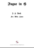 Fugue in G (Brass quartet)