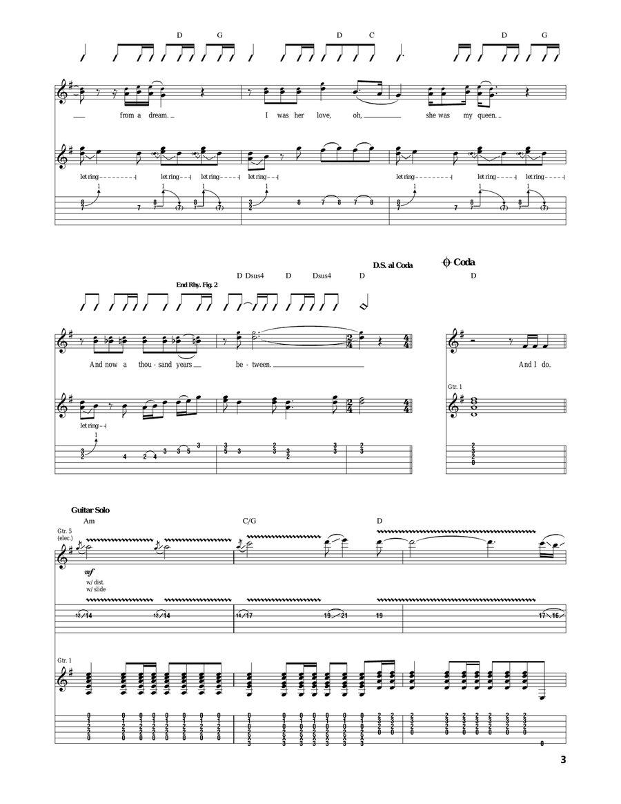 Tangerine Tangerine Acoustic Guitar scores gallery preview page 3