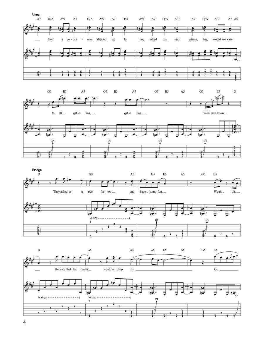 Misty Mountain Hop by Led Zeppelin Acoustic Guitar - Digital Sheet Music page 4