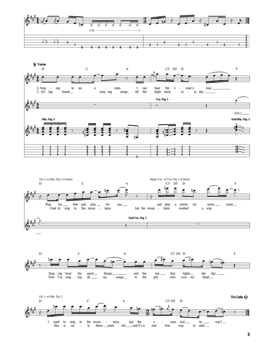 The Ocean The Ocean Acoustic Guitar scores gallery preview page 3