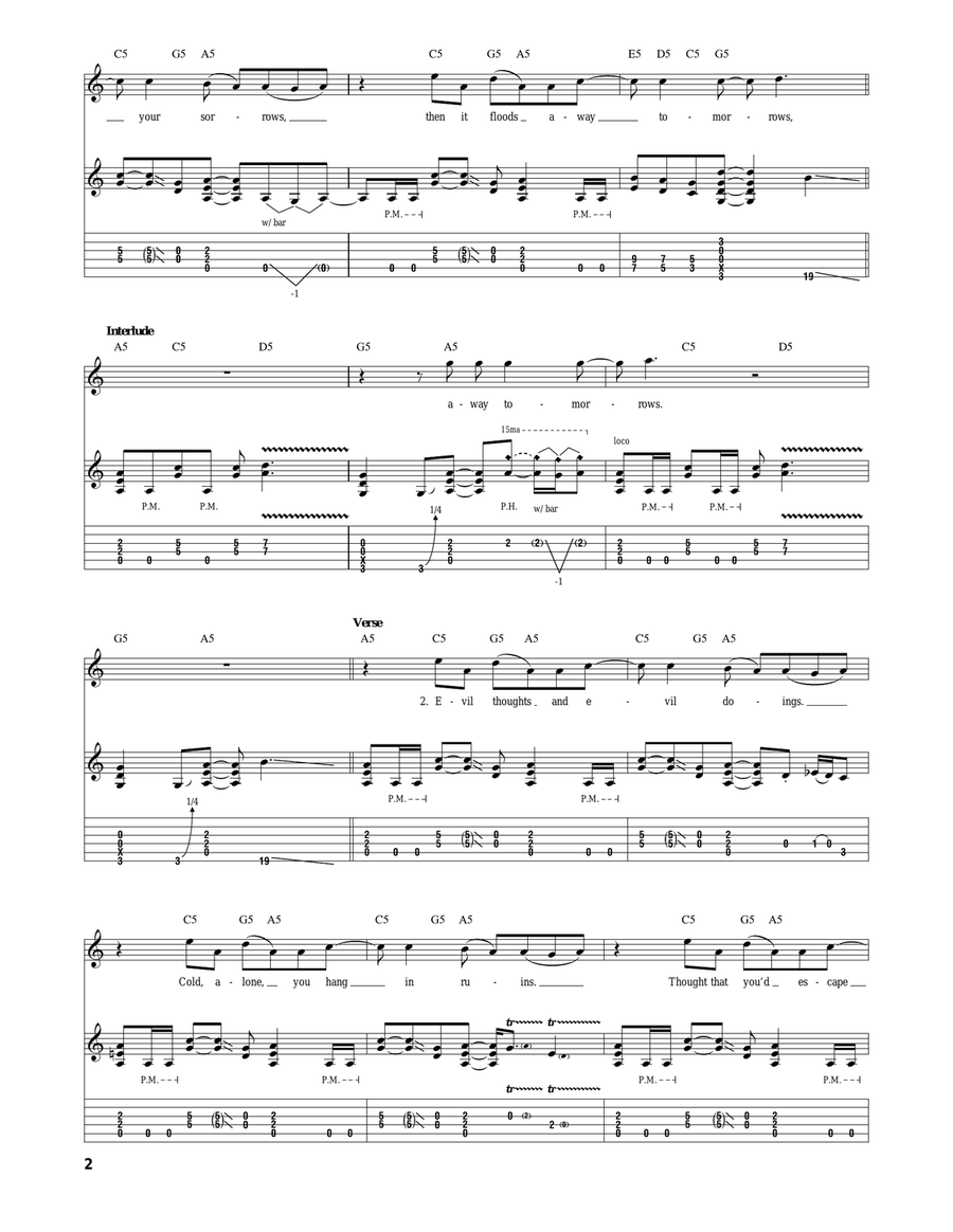 Suicide Solution Acoustic Guitar scores gallery preview page 2
