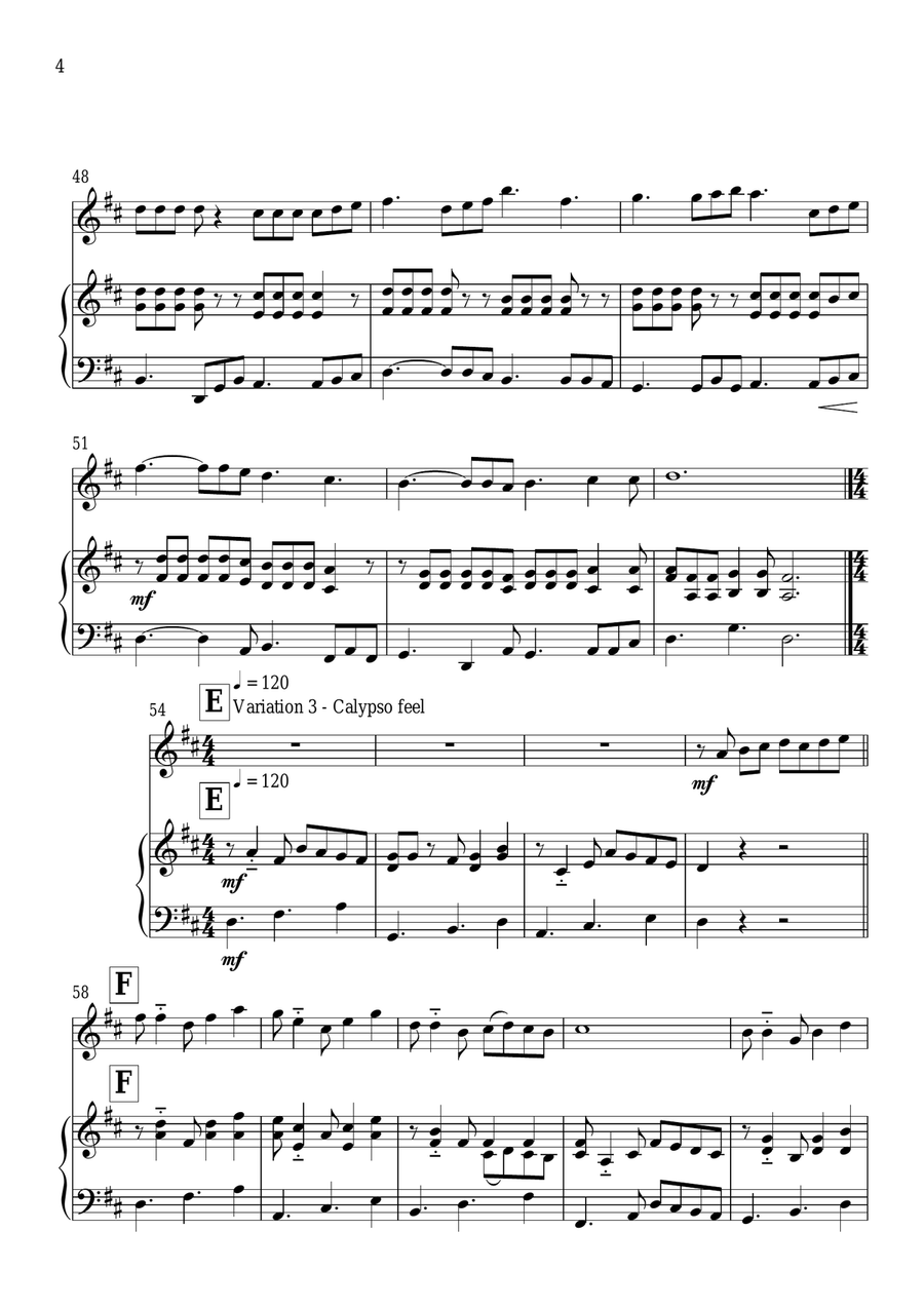 Variations on a Theme by Pachelbel Flute scores gallery preview page 5