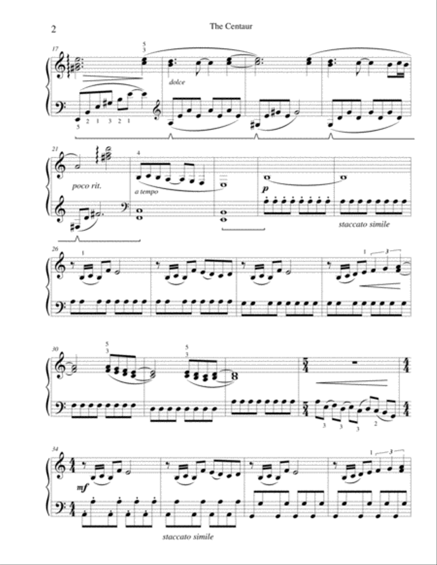 The Centaur Piano Solo scores gallery preview page 3