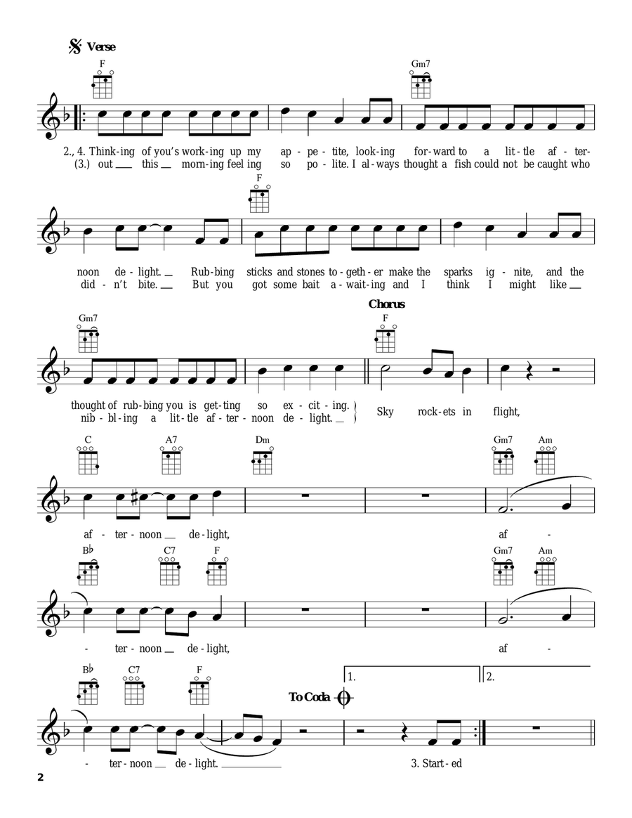Afternoon Delight Afternoon Delight Ukulele scores gallery preview page 2
